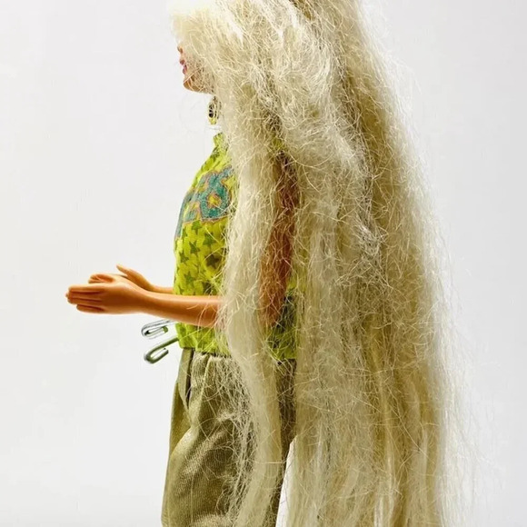 MATTEL BARBIE Doll Long Blonde Hair Blue Eyes One Piece Outfit 12" - Picture 4 of 11